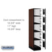 Salsbury 12" Wide Five Tier Box Style Designer Wood Locker - 1 Wide - 5 Feet High - 21 Inches Deep - Mahogany - Hasps - Sweatfully