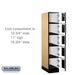 Salsbury 12" Wide Five Tier Box Style Designer Wood Locker - 1 Wide - 5 Feet High - 21 Inches Deep - Maple - Hasps - Sweatfully