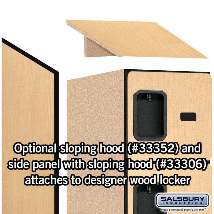 Salsbury 12" Wide Five Tier Box Style Designer Wood Locker - 1 Wide - 5 Feet High - 21 Inches Deep - Maple - Hasps - Sweatfully