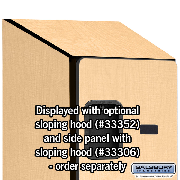 Salsbury 12" Wide Five Tier Box Style Designer Wood Locker - 1 Wide - 5 Feet High - 21 Inches Deep - Maple - Hasps - Sweatfully
