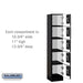 Salsbury 12" Wide Five Tier Box Style Designer Wood Locker - 1 Wide - 5 Feet High - 15 Inches Deep - Black - Black Resettable Combination Locks - Sweatfully
