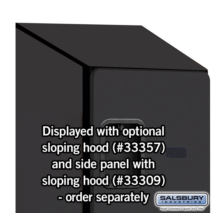 Salsbury 12" Wide Five Tier Box Style Designer Wood Locker - 1 Wide - 5 Feet High - 15 Inches Deep - Black - Hasps - Sweatfully