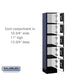 Salsbury 12" Wide Five Tier Box Style Designer Wood Locker - 1 Wide - 5 Feet High - 15 Inches Deep - Blue - Black Resettable Combination Locks - Sweatfully