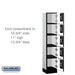 Salsbury 12" Wide Five Tier Box Style Designer Wood Locker - 1 Wide - 5 Feet High - 15 Inches Deep - Gray - Silver Resettable Combination Locks - Sweatfully