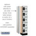 Salsbury 12" Wide Five Tier Box Style Designer Wood Locker - 1 Wide - 5 Feet High - 15 Inches Deep - Gray - Hasps - Sweatfully