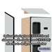 Salsbury 12" Wide Five Tier Box Style Designer Wood Locker - 1 Wide - 5 Feet High - 15 Inches Deep - Gray - Hasps - Sweatfully