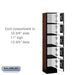 Salsbury 12" Wide Five Tier Box Style Designer Wood Locker - 1 Wide - 5 Feet High - 15 Inches Deep - Mahogany - Silver Resettable Combination Locks - Sweatfully
