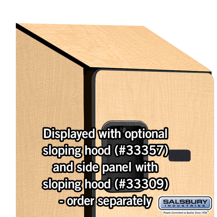 Salsbury 12" Wide Five Tier Box Style Designer Wood Locker - 1 Wide - 5 Feet High - 15 Inches Deep - Maple - Hasps - Sweatfully