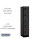 Salsbury 12" Wide Five Tier Box Style Designer Wood Locker - 1 Wide - 5 Feet High - 18 Inches Deep - Black - Black Electronic Locks - Sweatfully