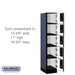 Salsbury 12" Wide Five Tier Box Style Designer Wood Locker - 1 Wide - 5 Feet High - 18 Inches Deep - Blue - Black Electronic Locks - Sweatfully