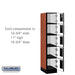 Salsbury 12" Wide Five Tier Box Style Designer Wood Locker - 1 Wide - 5 Feet High - 18 Inches Deep - Cherry - Hasps - Sweatfully