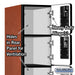 Salsbury 12" Wide Five Tier Box Style Designer Wood Locker - 1 Wide - 5 Feet High - 18 Inches Deep - Cherry - Hasps - Sweatfully