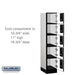 Salsbury 12" Wide Five Tier Box Style Designer Wood Locker - 1 Wide - 5 Feet High - 18 Inches Deep - Gray - Black Electronic Locks - Sweatfully