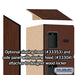 Salsbury 12" Wide Five Tier Box Style Designer Wood Locker - 1 Wide - 5 Feet High - 18 Inches Deep - Mahogany - Hasps - Sweatfully