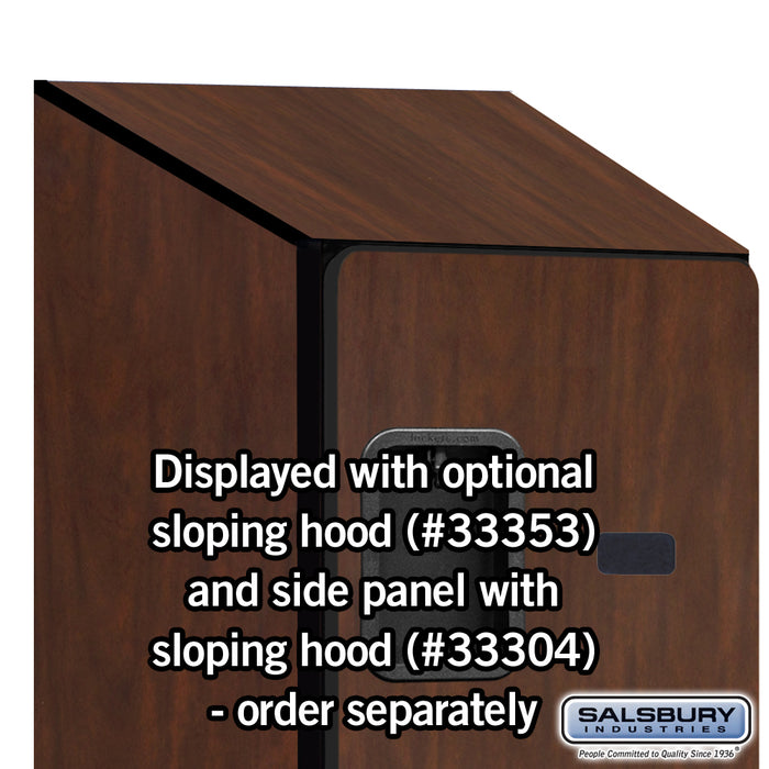 Salsbury 12" Wide Five Tier Box Style Designer Wood Locker - 1 Wide - 5 Feet High - 18 Inches Deep - Mahogany - Hasps - Sweatfully