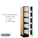 Salsbury 12" Wide Five Tier Box Style Designer Wood Locker - 1 Wide - 5 Feet High - 18 Inches Deep - Maple - Silver Electronic Locks - Sweatfully