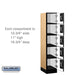 Salsbury 12" Wide Five Tier Box Style Designer Wood Locker - 1 Wide - 5 Feet High - 18 Inches Deep - Maple - Silver Resettable Combination Locks - Sweatfully