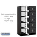 Salsbury 12" Wide Five Tier Box Style Designer Wood Locker - 3 Wide - 5 Feet High - 21 Inches Deep - Black - Silver Electronic Locks - Sweatfully