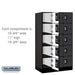 Salsbury 12" Wide Five Tier Box Style Designer Wood Locker - 3 Wide - 5 Feet High - 21 Inches Deep - Black - Silver Resettable Combination Locks - Sweatfully