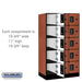 Salsbury 12" Wide Five Tier Box Style Designer Wood Locker - 3 Wide - 5 Feet High - 21 Inches Deep - Cherry - Black Electronic Locks - Sweatfully