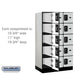 Salsbury 12" Wide Five Tier Box Style Designer Wood Locker - 3 Wide - 5 Feet High - 21 Inches Deep - Gray - Black Resettable Combination Locks - Sweatfully
