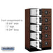 Salsbury 12" Wide Five Tier Box Style Designer Wood Locker - 3 Wide - 5 Feet High - 21 Inches Deep - Mahogany - Silver Resettable Combination Locks - Sweatfully