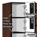 Salsbury 12" Wide Five Tier Box Style Designer Wood Locker - 3 Wide - 5 Feet High - 15 Inches Deep - Mahogany - Hasps - Sweatfully
