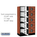 Salsbury 12" Wide Five Tier Box Style Designer Wood Locker - 3 Wide - 5 Feet High - 18 Inches Deep - Cherry - Silver Electronic Locks - Sweatfully