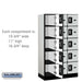 Salsbury 12" Wide Five Tier Box Style Designer Wood Locker - 3 Wide - 5 Feet High - 18 Inches Deep - Gray - Silver Resettable Combination Locks - Sweatfully