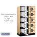 Salsbury 12" Wide Five Tier Box Style Designer Wood Locker - 3 Wide - 5 Feet High - 18 Inches Deep - Maple - Silver Electronic Locks - Sweatfully