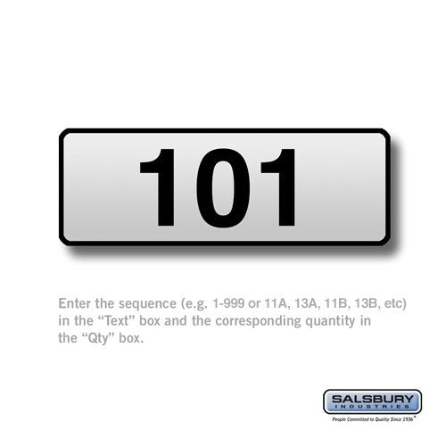 Custom Engraved Self Adhesive Placard - for Vertical Mailbox Door - Sweatfully