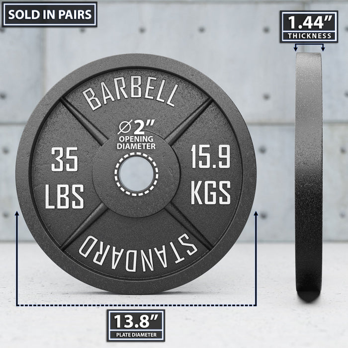 Synergee Standard Metal Weight Plates - Sweatfully