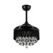 36" Bangaiore Modern Downrod Mount Crystal Ceiling Fan with Lighting and Remote Control - Sweatfully