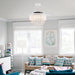 36" Bangaiore Modern Downrod Mount Crystal Ceiling Fan with Lighting and Remote Control - Sweatfully
