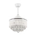 36" Bangaiore Modern Downrod Mount Crystal Ceiling Fan with Lighting and Remote Control - Sweatfully
