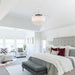 36" Bangaiore Modern Downrod Mount Crystal Ceiling Fan with Lighting and Remote Control - Sweatfully