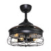 36" Benally Industrial Downrod Mount Ceiling Fan with Lighting and Remote Control - Sweatfully