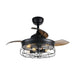 36" Benally Industrial Downrod Mount Ceiling Fan with Lighting and Remote Control - Sweatfully
