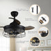 36" Benally Industrial Downrod Mount Ceiling Fan with Lighting and Remote Control - Sweatfully