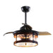 36" Caselli Industrial Downrod Mount Ceiling Fan with Lighting and Remote Control - Sweatfully