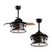 36" Caselli Industrial Downrod Mount Ceiling Fan with Lighting and Remote Control - Sweatfully