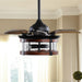 36" Caselli Industrial Downrod Mount Ceiling Fan with Lighting and Remote Control - Sweatfully