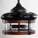 36" Caselli Industrial Downrod Mount Ceiling Fan with Lighting and Remote Control - Sweatfully