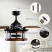 36" Caselli Industrial Downrod Mount Ceiling Fan with Lighting and Remote Control - Sweatfully