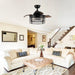 36" 3 Blades Modern Ceiling Fan with Lighting and Remote Control - Sweatfully