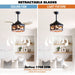 36" Mirelle Farmhouse Downrod Mount Ceiling Fan with Lighting and Remote Control - Sweatfully