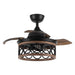 36" Mirelle Farmhouse Downrod Mount Ceiling Fan with Lighting and Remote Control - Sweatfully