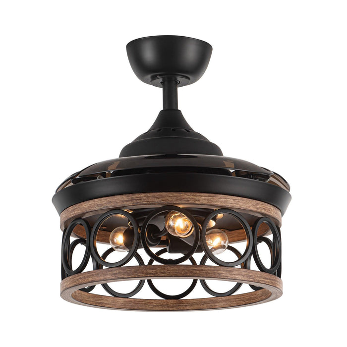 36" Mirelle Farmhouse Downrod Mount Ceiling Fan with Lighting and Remote Control - Sweatfully