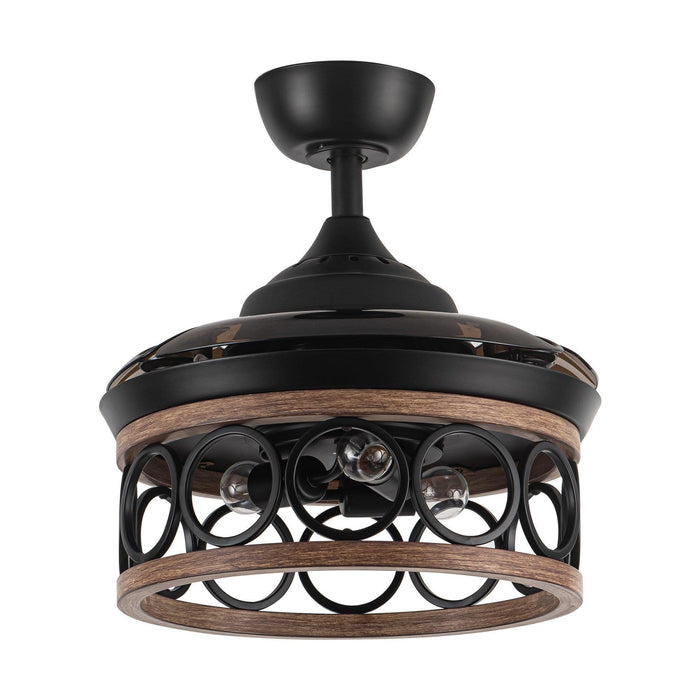 36" Mirelle Farmhouse Downrod Mount Ceiling Fan with Lighting and Remote Control - Sweatfully