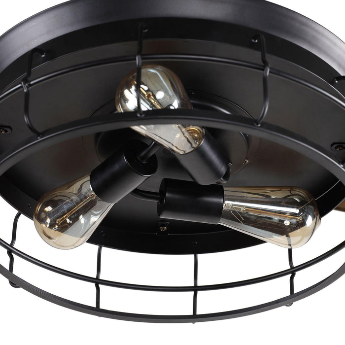 36" Pickett Industrial Downrod Mount Ceiling Fan with Lighting and Remote Control - Sweatfully